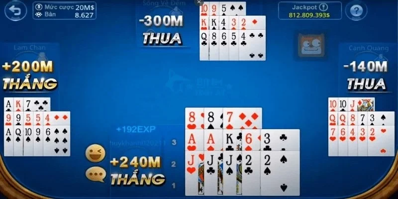 Tính thưởng khi đánh bài Xập Xám